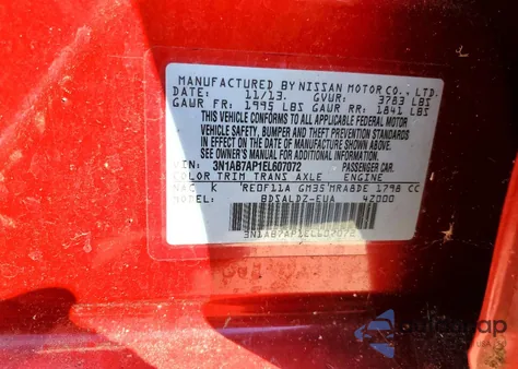 2014 Nissan Sentra S z USA, uszkodzony, nr VIN 3N1AB7AP1EL607072